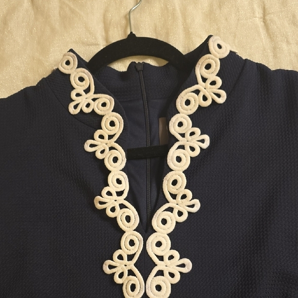 Vince Camuto Black and White Sleeveless Mock Neck Mini Dress - Picture 9 of 11